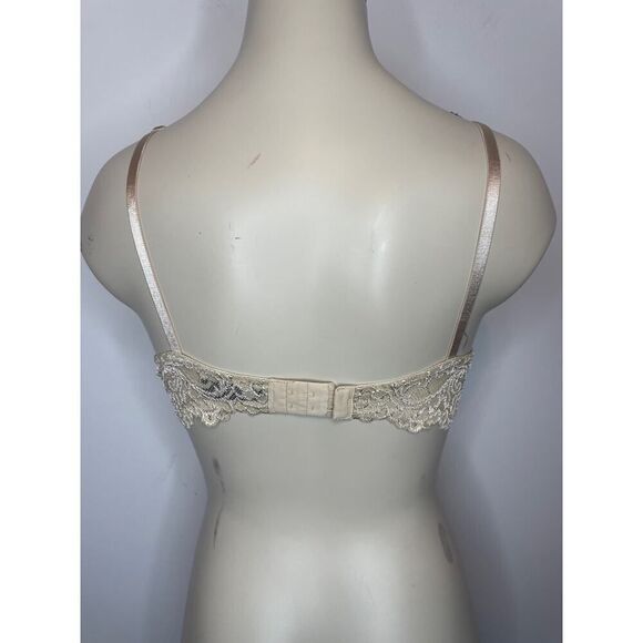 Smart & Sexy Push Up Bra 34C Add 2 Cup Sizes Buff Lace Underwire Padded Feminine - Picture 5 of 9
